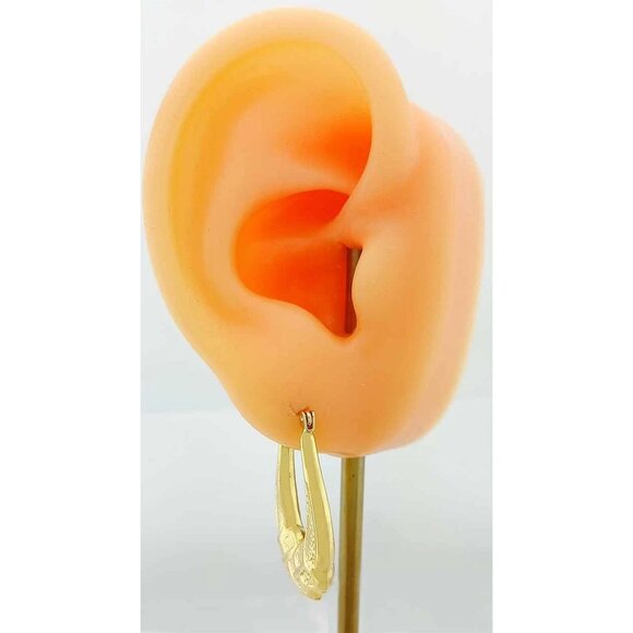 10K Solid Gold Small Hoop Earrings – Hoops By Hand Single Hoop Earring Solid 10k Yellow Gold